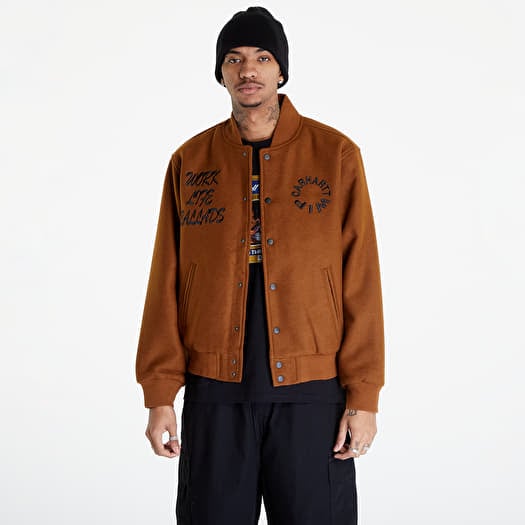 Carhartt WIP Work Varsity Bomber UNISEX Deep Hamilton Brown | Queens