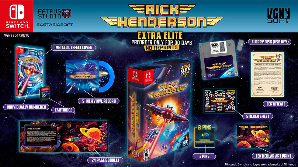 PRESS RELEASE: Rick Henderson physical release for Nintendo Switch