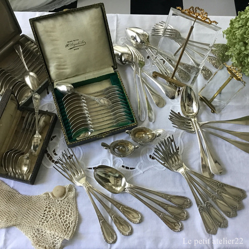 L)(在庫5) フランス エルキューイ アンティーク シルバープレート