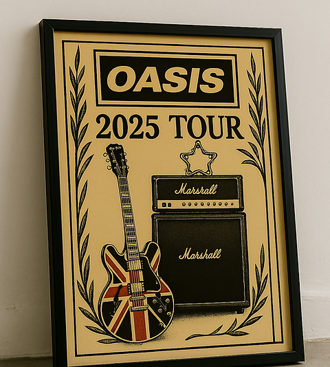 Oasis Live 25 Tour Poster – A2 Size | EyeBall Tickler