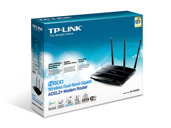 TD-W8980 | N600 Wireless Dual Band Gigabit ADSL2+ Modem Router