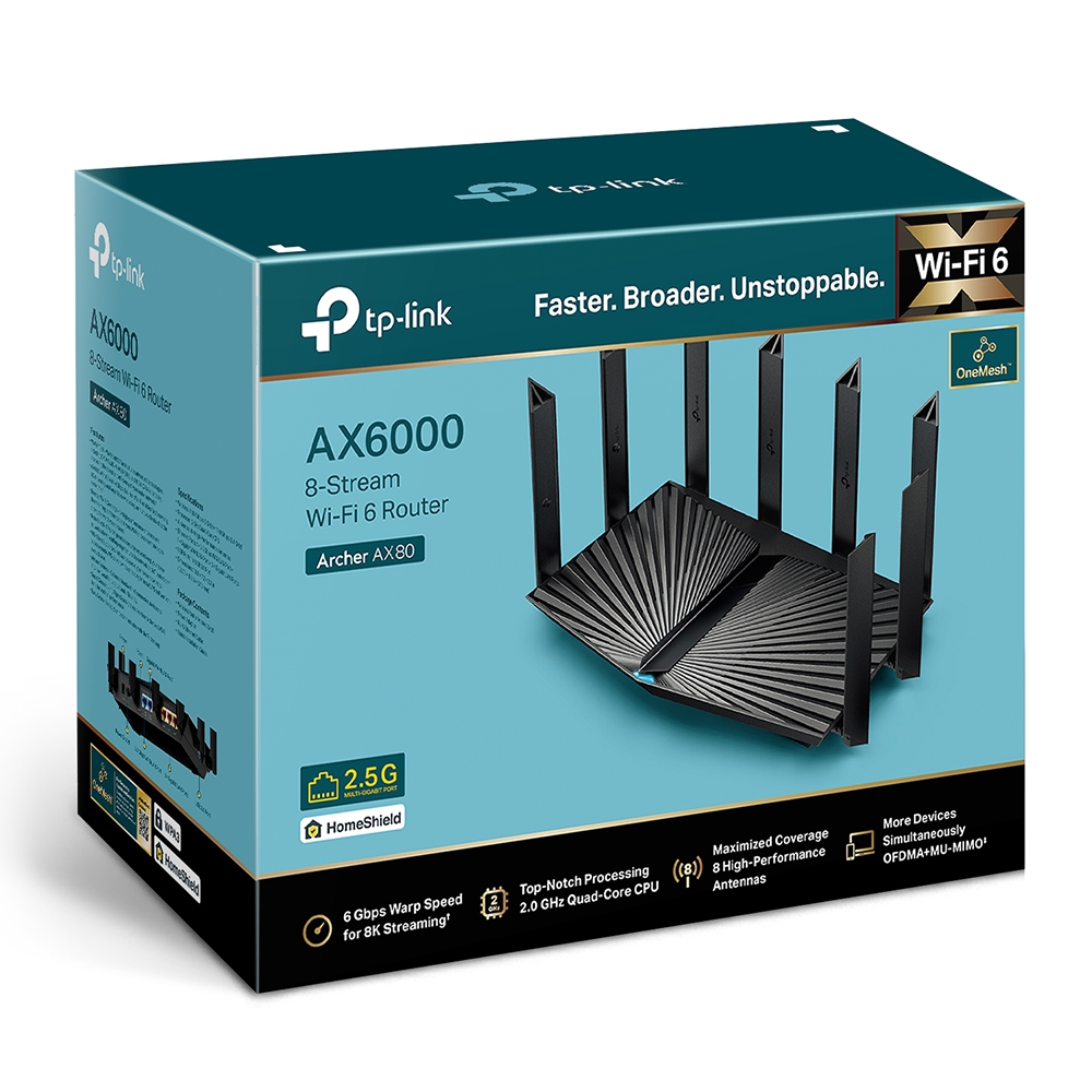 Archer AX80 | AX6000 8-Stream Wi-Fi 6 Router with 2.5G Port | TP-Link