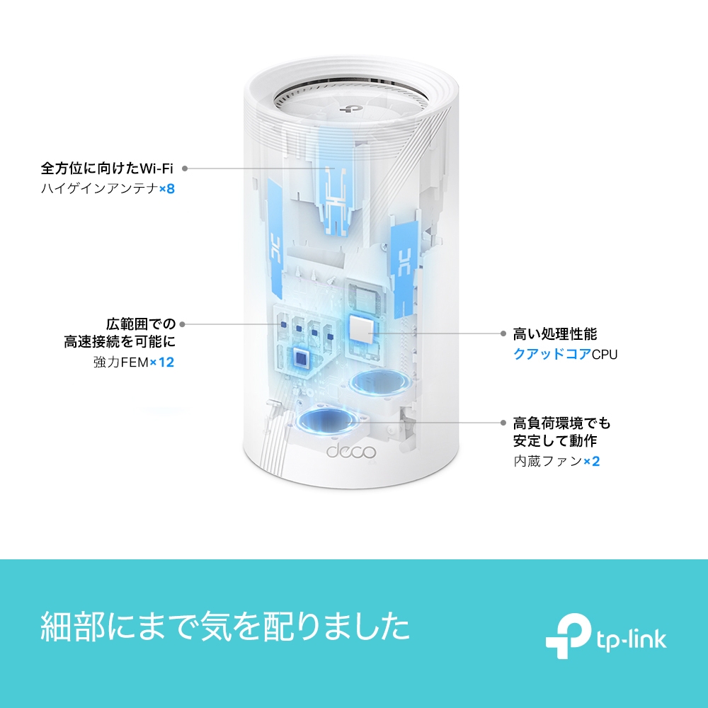 Deco BE85 | BE22000 トライバンドメッシュWi-Fi 7ユニット | TP-Link 日本