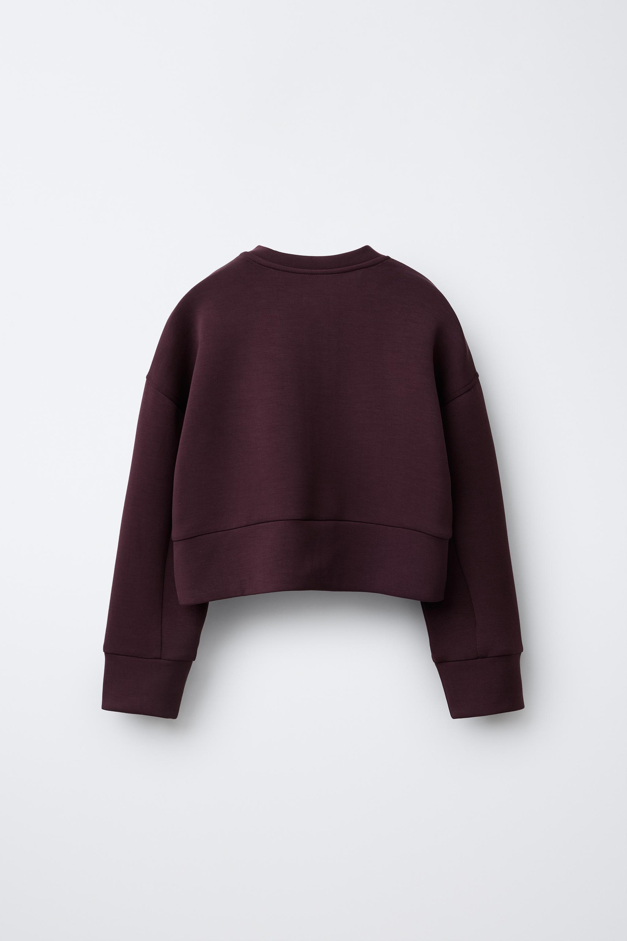 BOMBER JACKET WITH MODAL EMBOSSED TEXT - Plum | ZARA United States