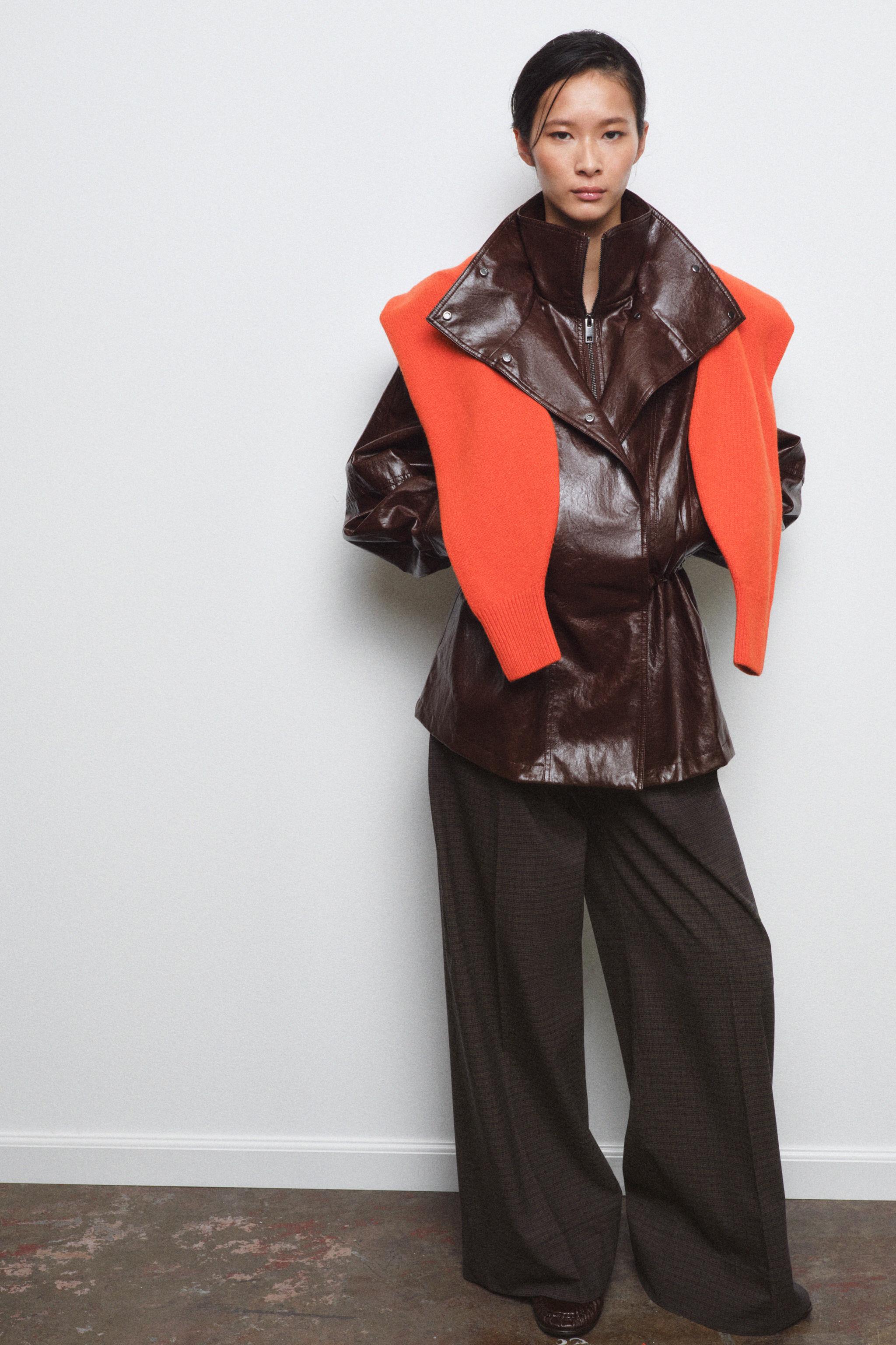 ZW COLLECTION FAUX LEATHER JACKET - Brown | ZARA United States