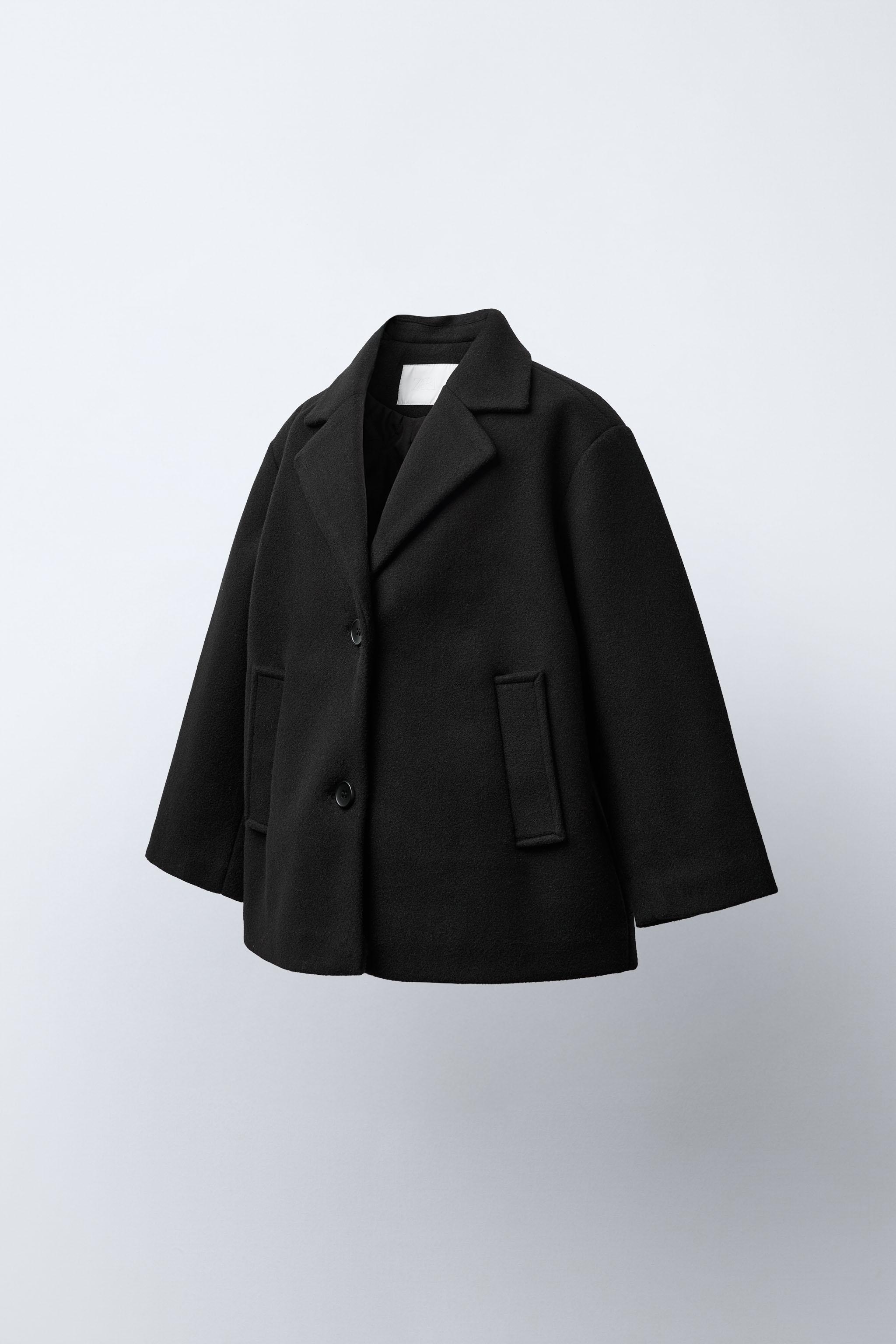 ウール混コート - ブラック | ZARA Japan / 日本