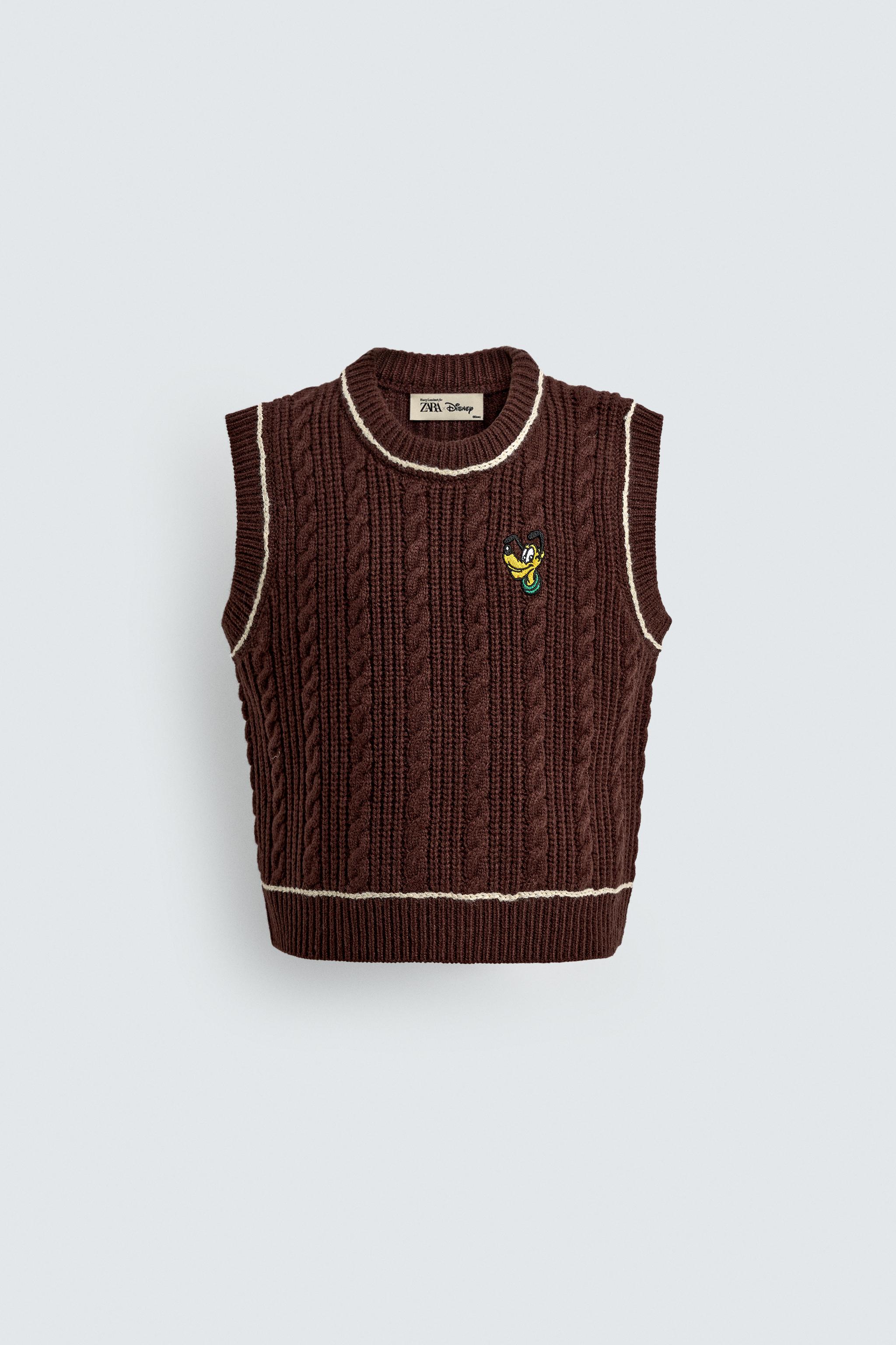 プルートパッチ付き100%ウールベスト HARRY LAMBERT FOR ZARA X DISNEY