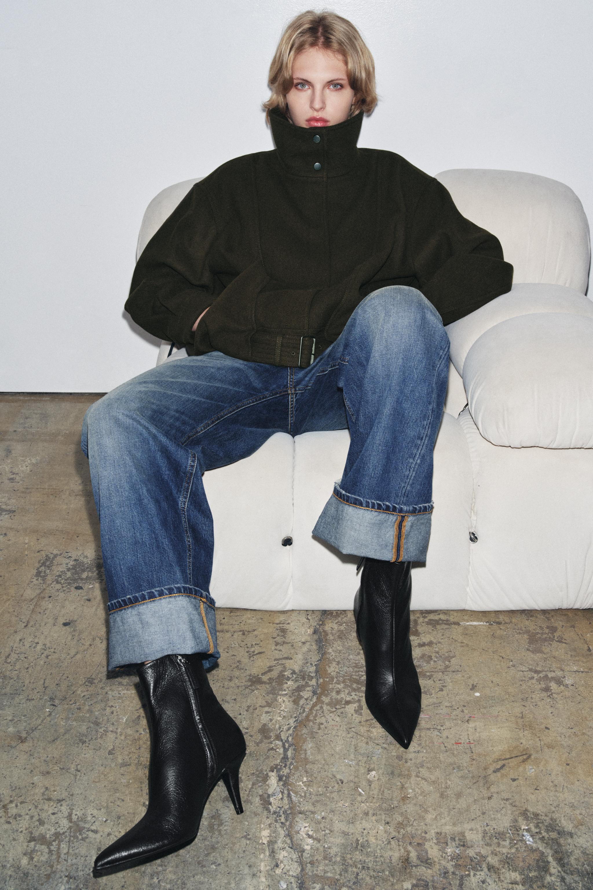 レザーショートブーツ - ブラック | ZARA Japan / 日本