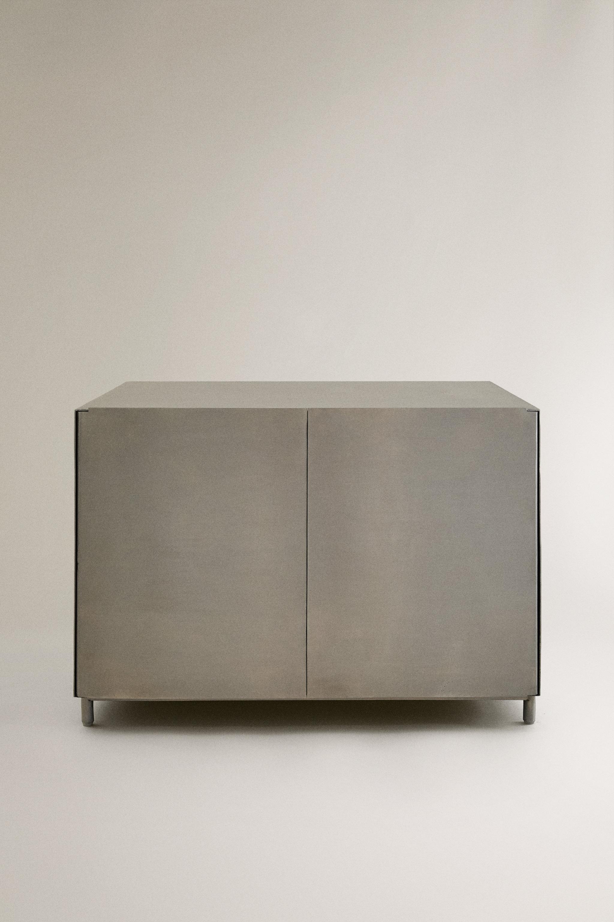 STEEL SIDE TABLE - Matte silver | ZARA United States