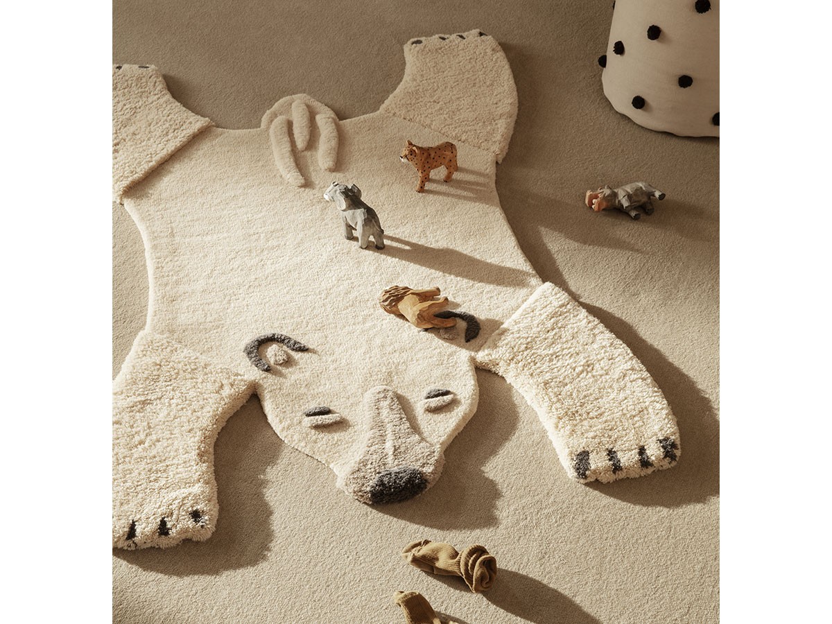 Ferm Living Animal Tufted Rug Polar Bear / ファームリビング