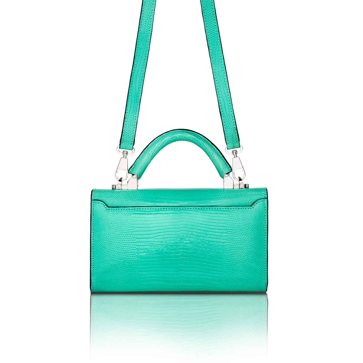 Top Handle 2.0 Mini in Mint Lizard – STALVEY Official US Site