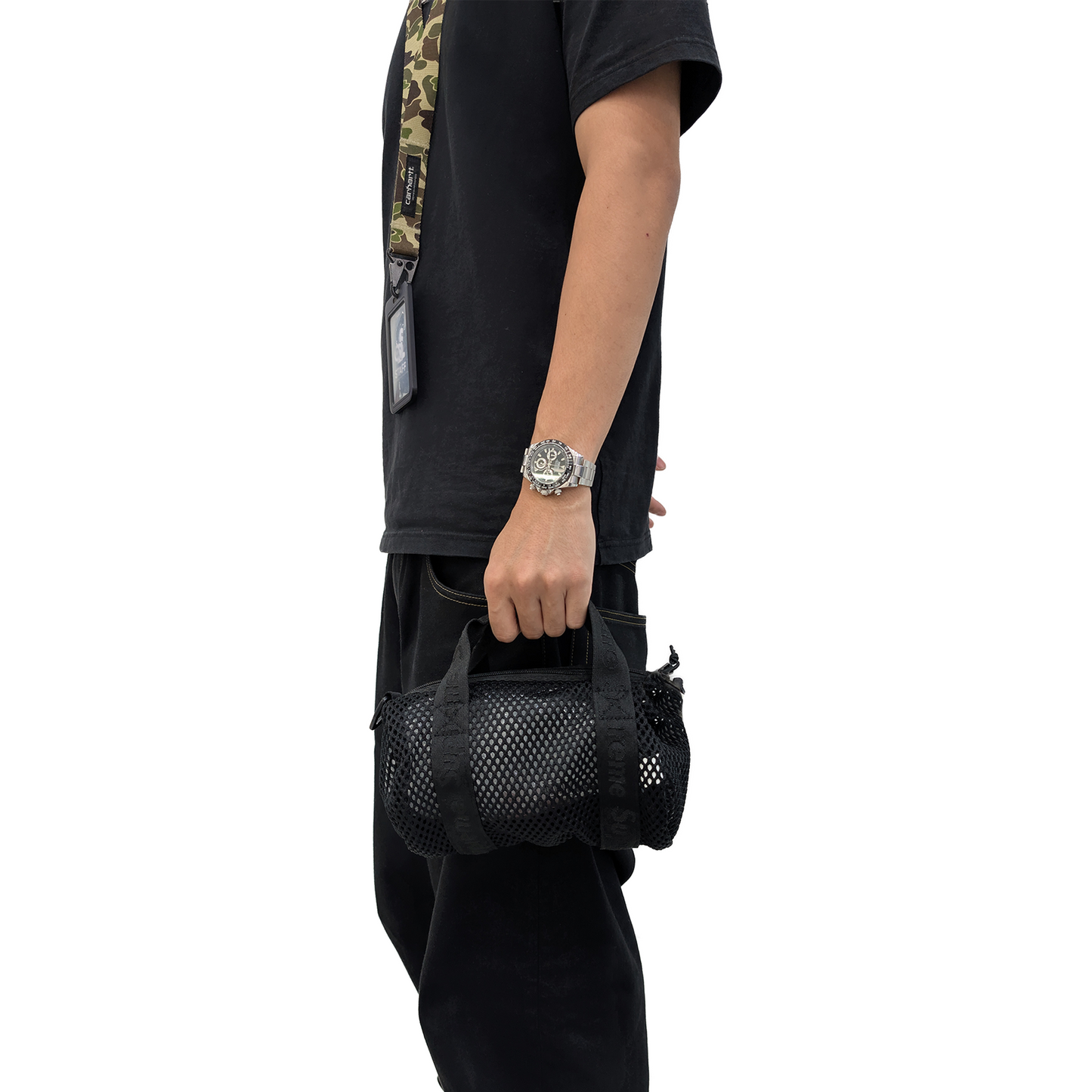Supreme Mesh Mini Duffle Bag Black (SS25) – STEALPLUG KL