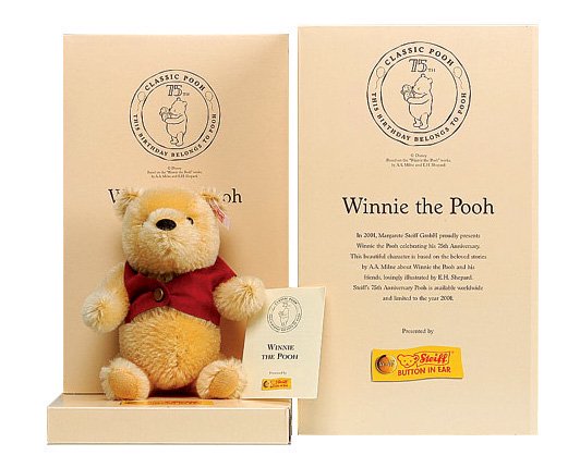 シュタイフ くまのプーさん 75周年記念 ぬいぐるみ STEIFF シュタイフ