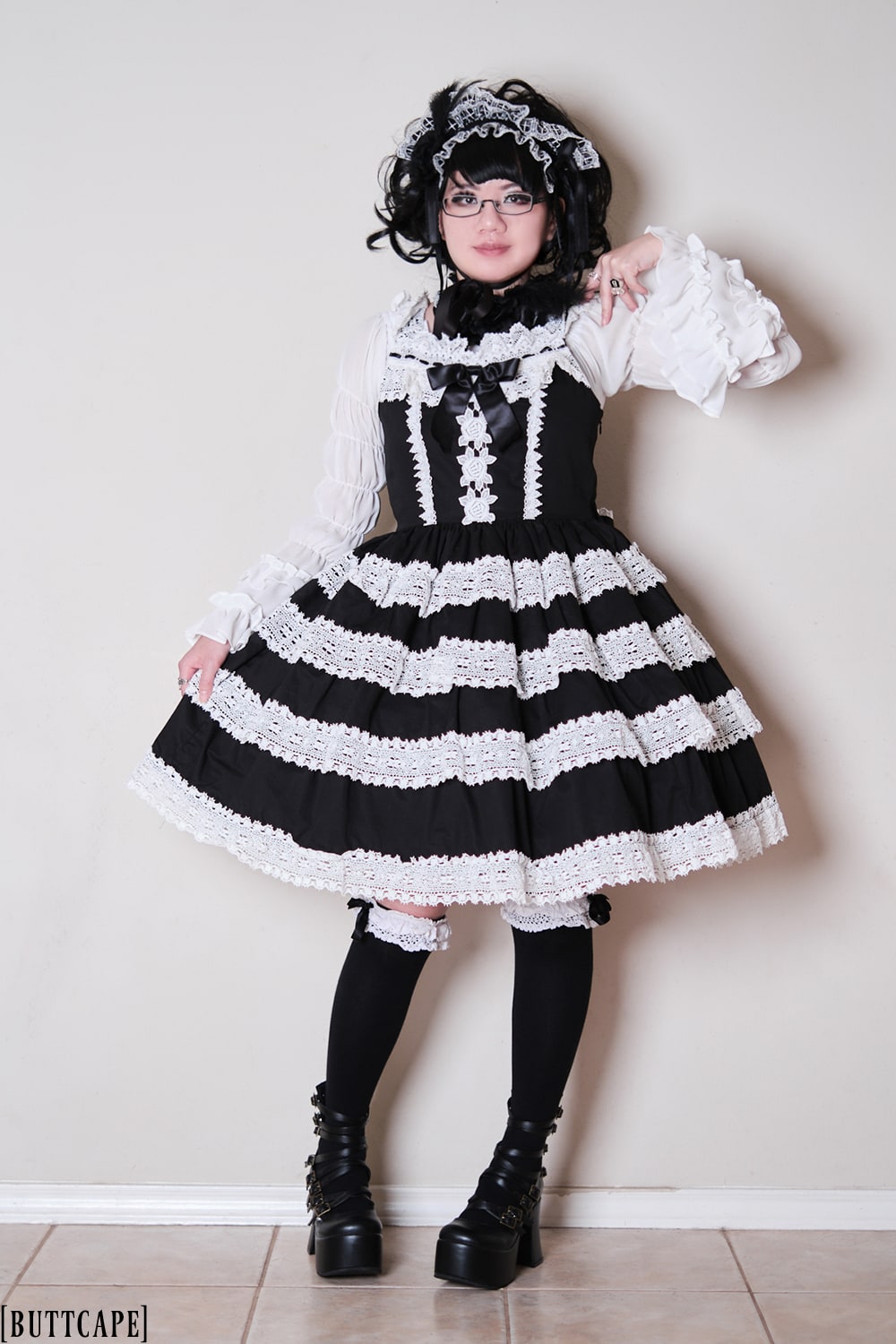 Baby, the Stars Shine Bright Black x White Elizabeth JSK Lolita