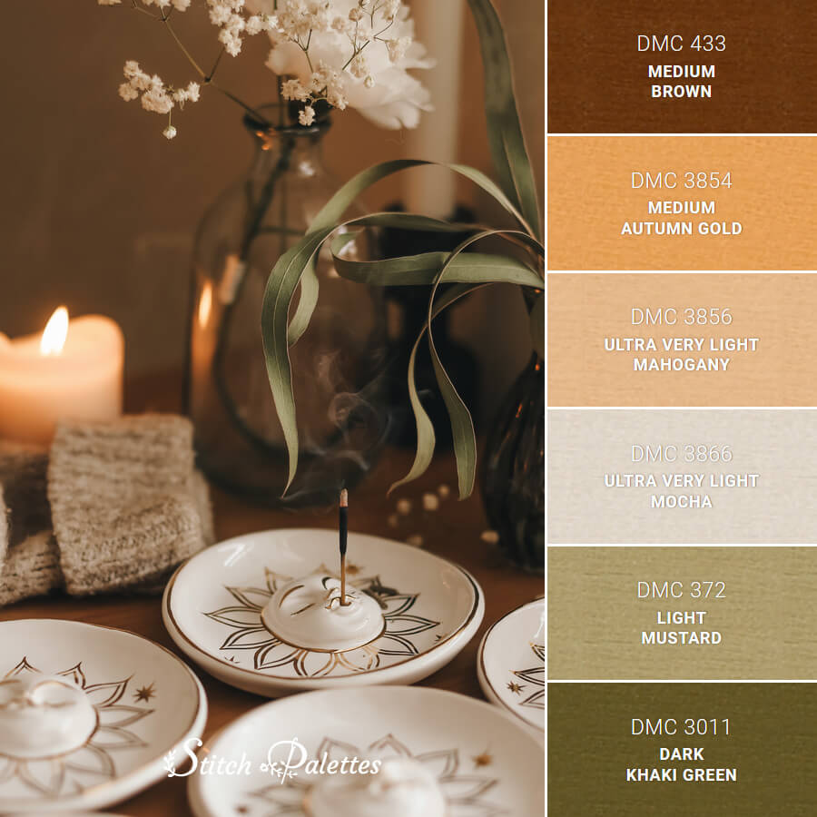 Zen Ambiance - Embroidery Color Palette (With Thread Codes)
