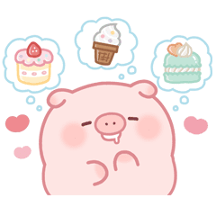 ぷにぷにブーちゃん スイーツがいっぱい❤ - LINE スタンプ | LINE STORE