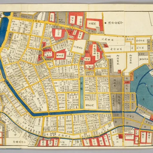 尾張屋板江戸切絵図：小日向 (1849-1862) | オリジナル地図、イラスト