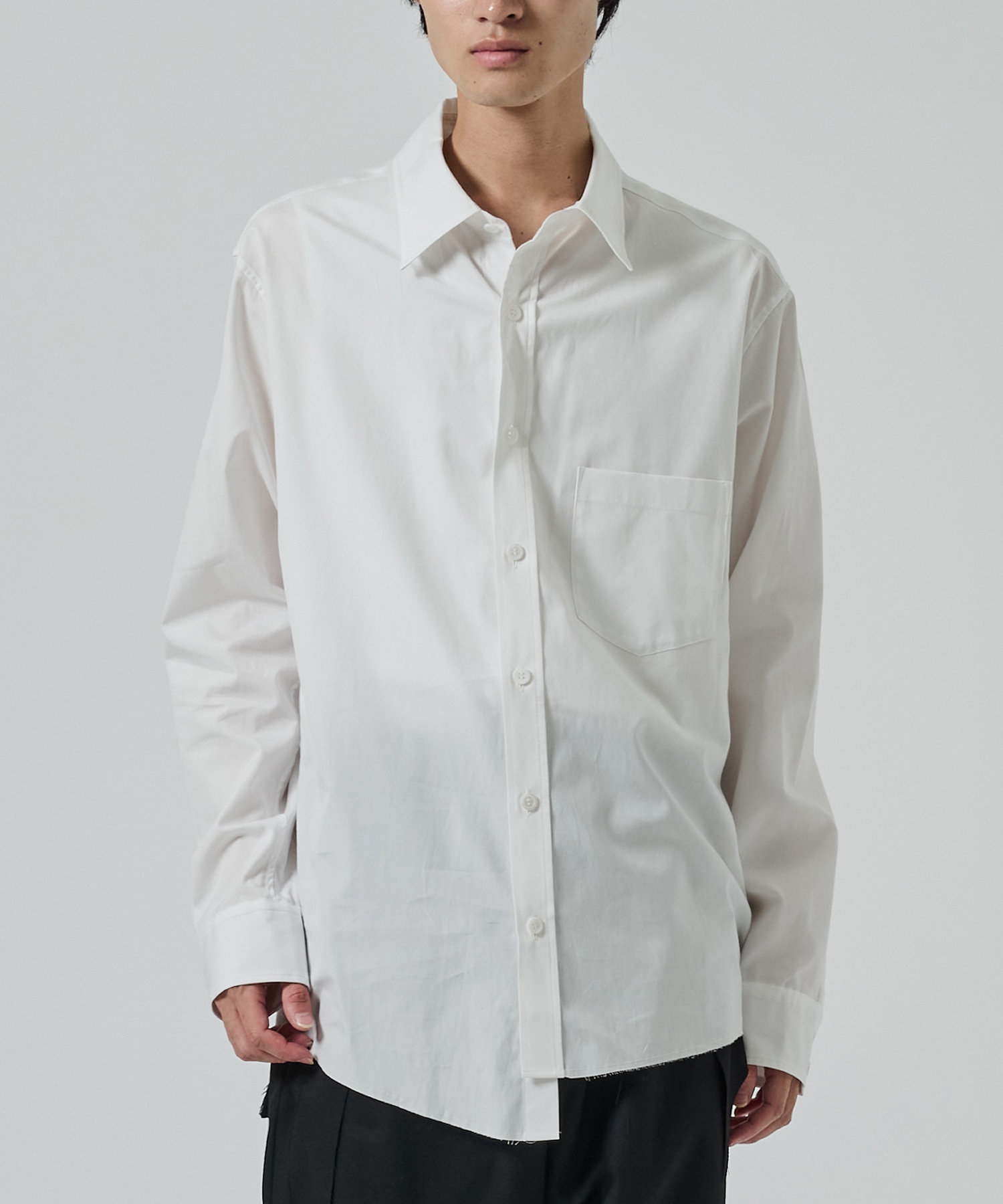 台襟アシンメトリーシャツ | sulvam