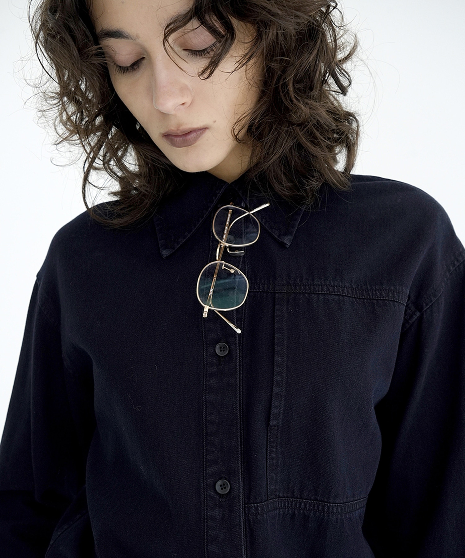 COMPACT DENIM SHIRTS(1 BLACK): CLANE: WOMENS｜ STUDIOUS ONLINE公式