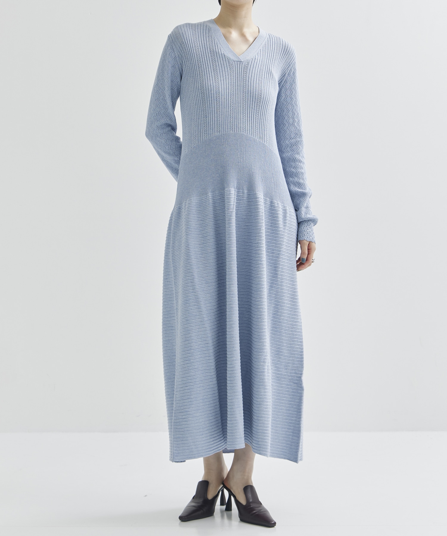 WAN-FK03-1001(ニットワンピース)(36 LIGHT BLUE): AKANE UTSUNOMIYA