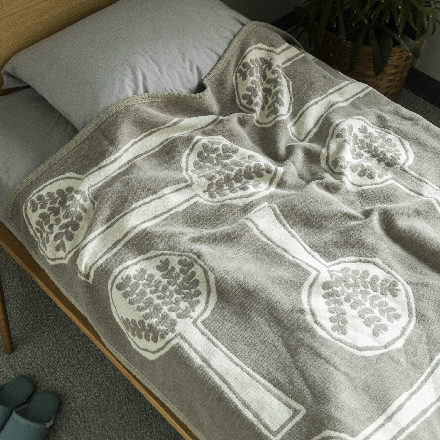 KLIPPAN/mina perhonen シュニールコットン シングルブランケット