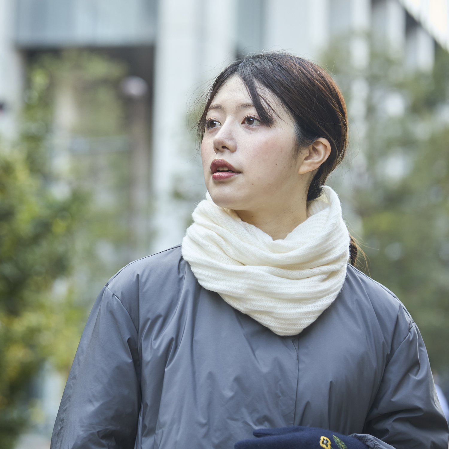 Heart of Mongolia/かたちを作りやすいカシミヤ100％スヌード -【当店