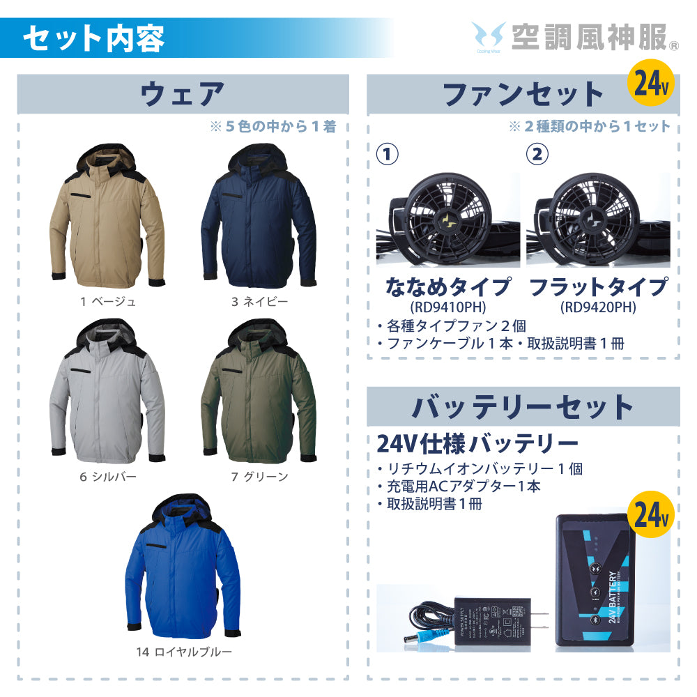 空調風神服® すぐ着られるセット KF92501セット – サンエス公式