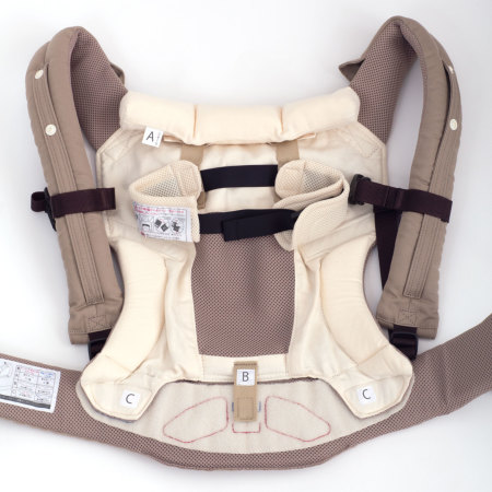 Mesh-LatteBeige|おしゃれで機能的な抱っこ紐・おんぶ紐[sun&beach