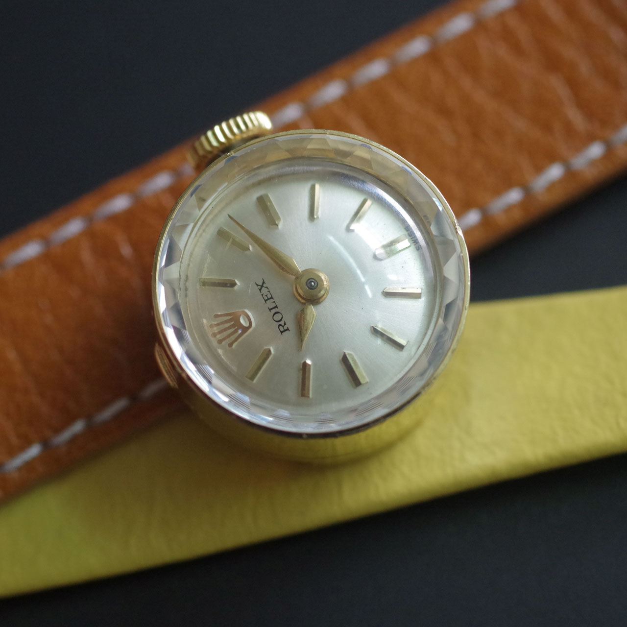 ROLEX ロレックス カメレオン Rolexオリジナル革ベルト＆王冠尾錠付き