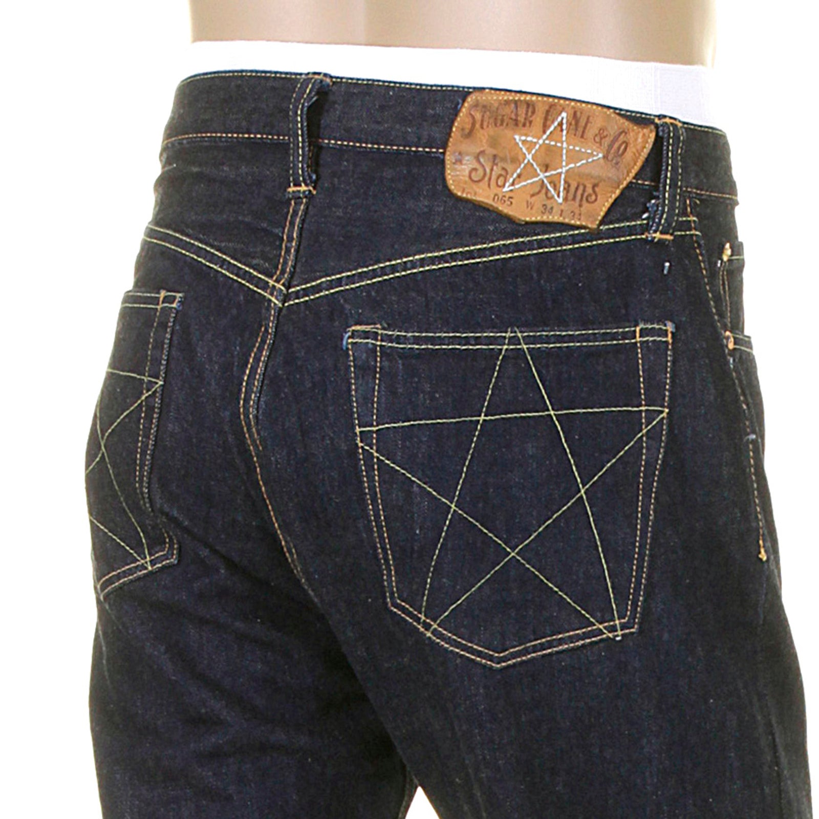 Navy Blue Union Star SC40065A One Wash Selvedge Denim Jeans