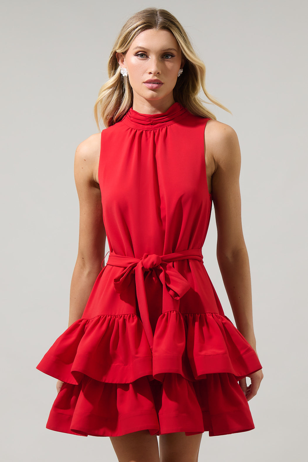 Teresa Ruffle Tiered Mini Dress – Sugarlips
