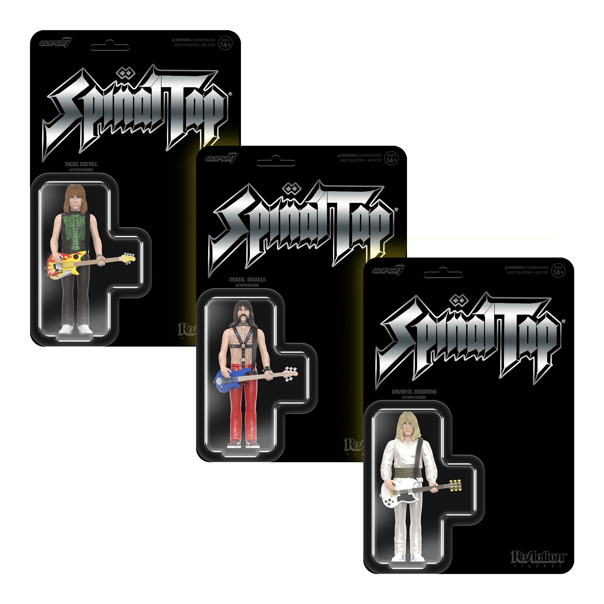 Spinal Tap ReAction Figures Wave 1 - Derek Smalls, Nigel Tufnel & Davi