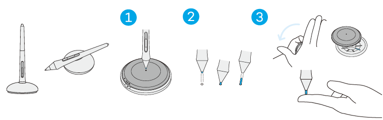 Wacom Cintiq Pro 16 (2021,DTH167K)の替え芯と芯の交換方法 – Wacom