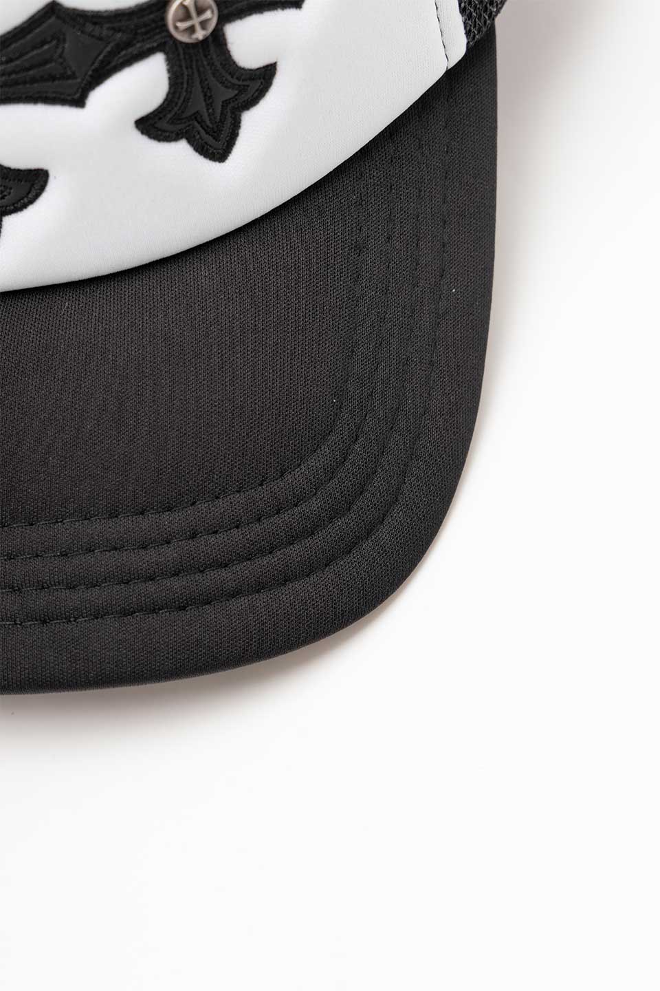 Cross Leather Patch Mesh Cap｜SUPPLIER｜キャップ