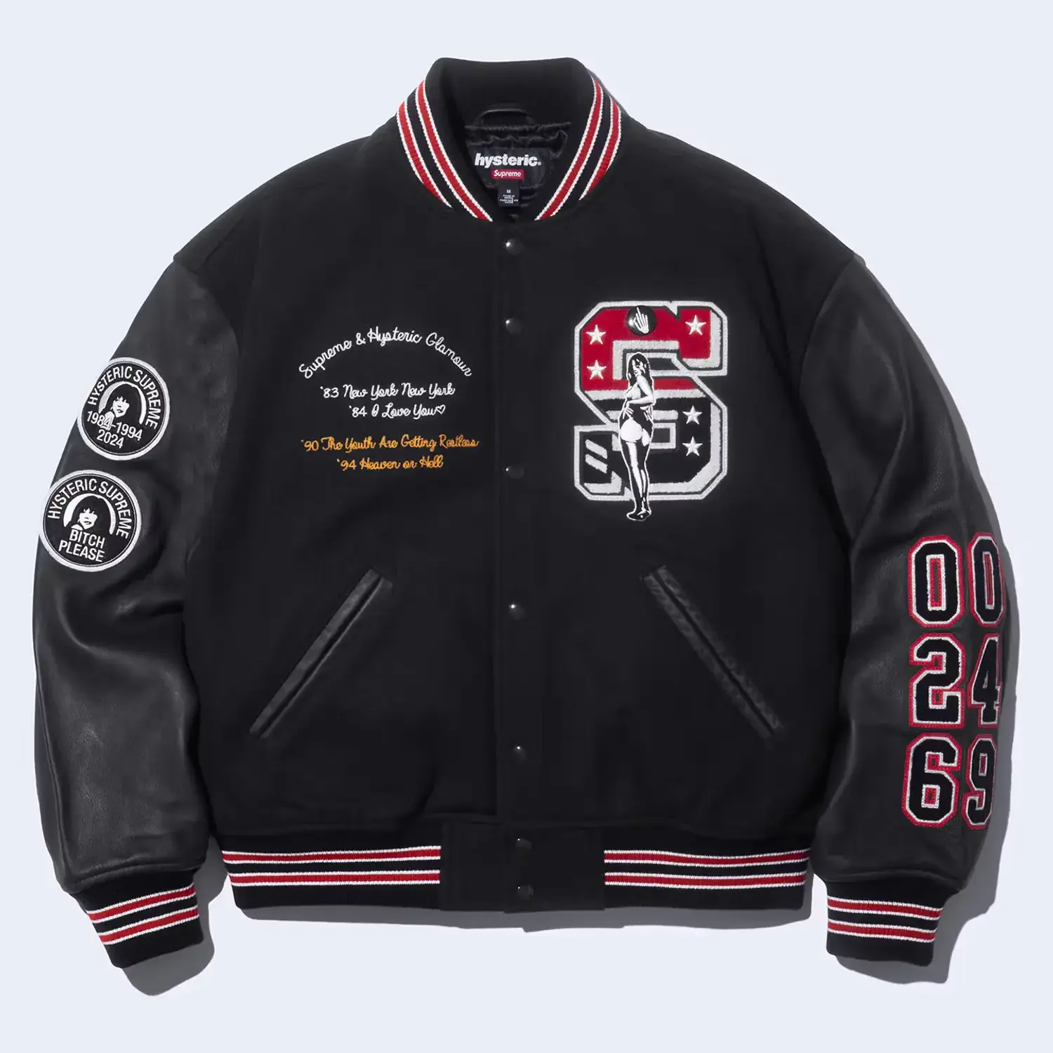 Supreme®/HYSTERIC GLAMOUR Varsity Jacket | Supreme 24fw