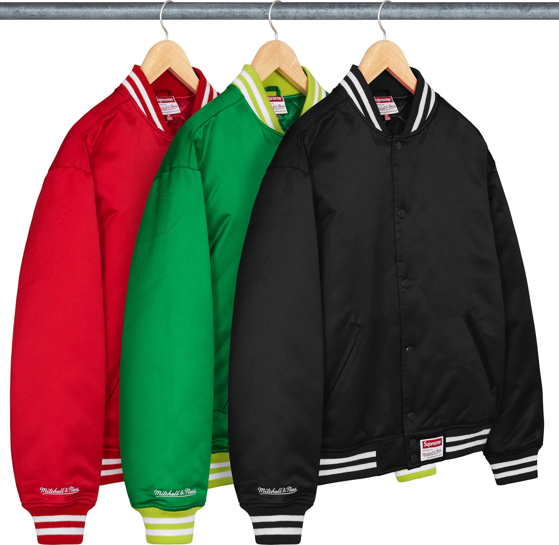 Supreme®/Mitchell & Ness® Satin Varsity Jacket | Supreme 24fw