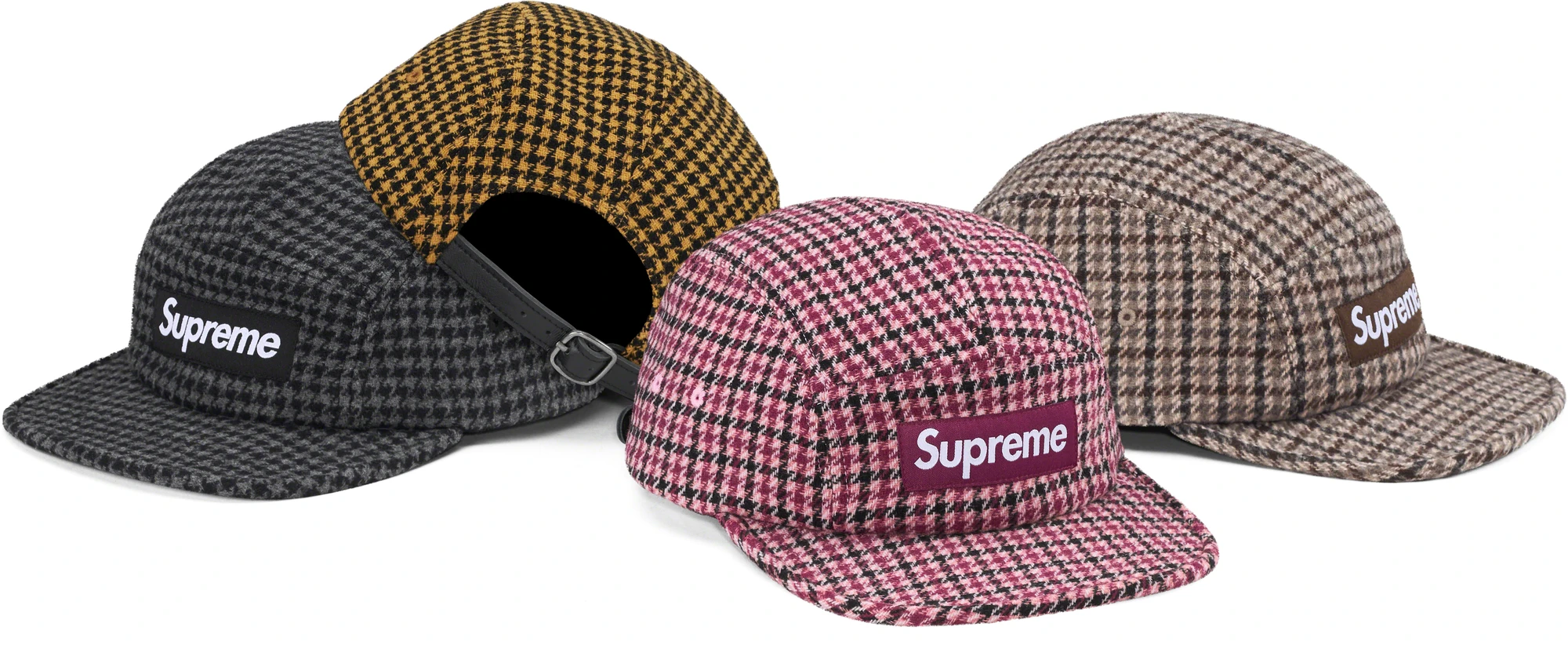 Houndstooth Wool Camp Cap | Supreme 23fw