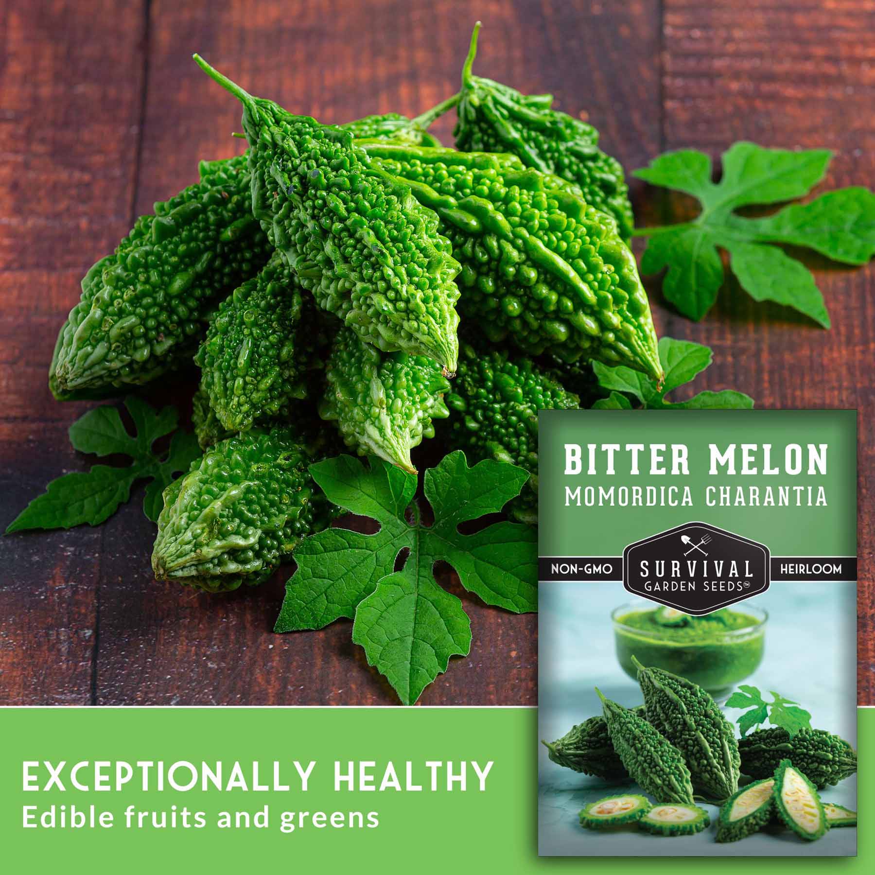 Bitter Melon Seeds – Heirloom Bitter Gourd – SurvivalGardenSeeds