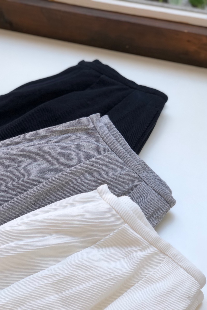 ゴーシュ リネンコットンカルゼ タックキュロットパンツ - SUSCON +