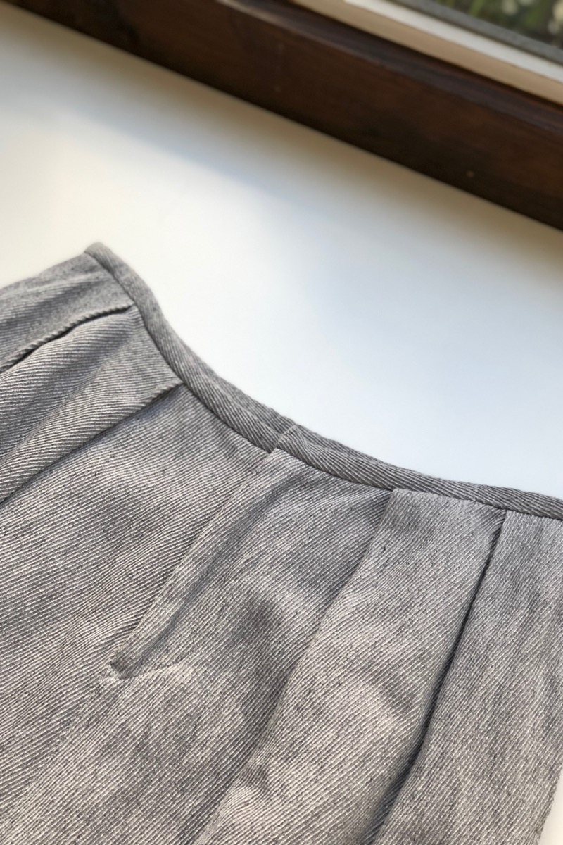 ゴーシュ リネンコットンカルゼ タックキュロットパンツ - SUSCON +