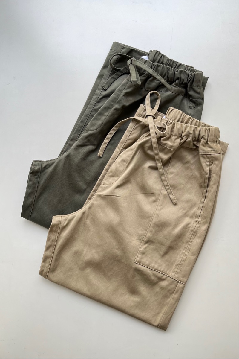homspun 高密度ウェポンひも付き ワイドパンツ - SUSCON + RUSTIC