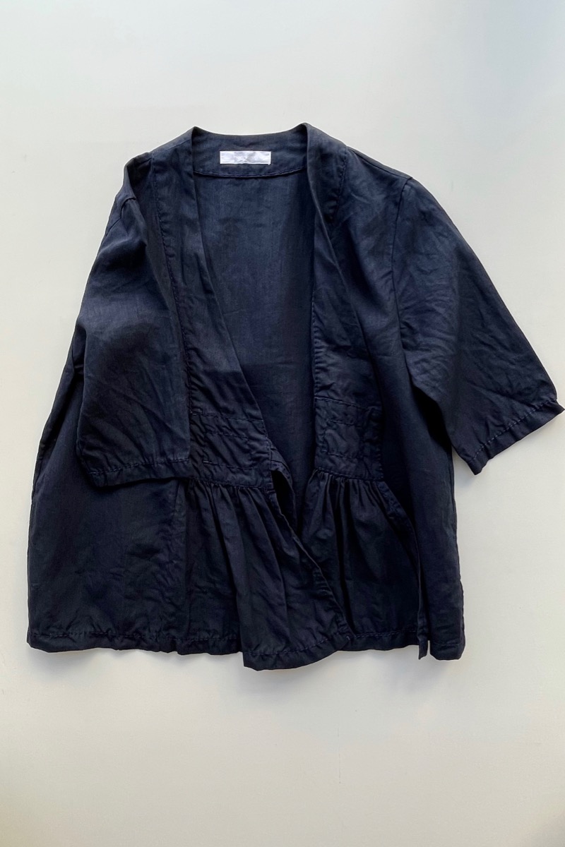 homspun リネンバイオ フロントギャザー6分袖ブラウスジャケット – SUSCON
