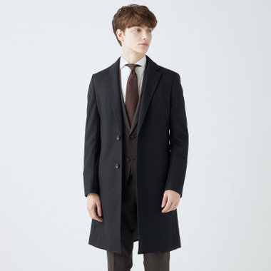 発送在庫あり】【SKINNY】ウールブレンドニットチェスターコート