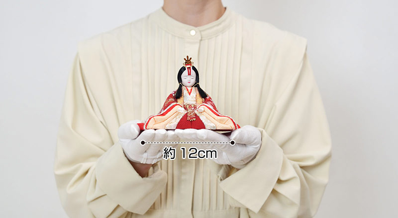 木目込雛人形 彩鳳雛 正絹 桜と草花紋 / おしゃれでコンパクトな